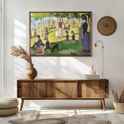 Experience a timeless leisure moment with this captivating artwork depicting a tranquil afternoon for Sitting Area