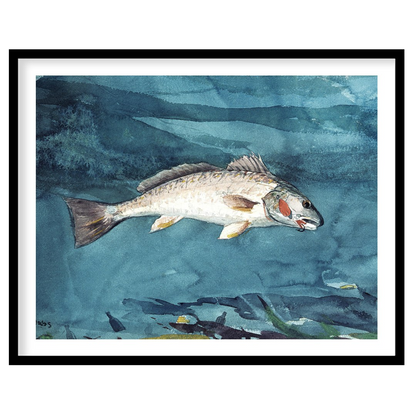 Immerse yourself in the tranquil beauty of marine life with this exquisite watercolor painting. The for retreat