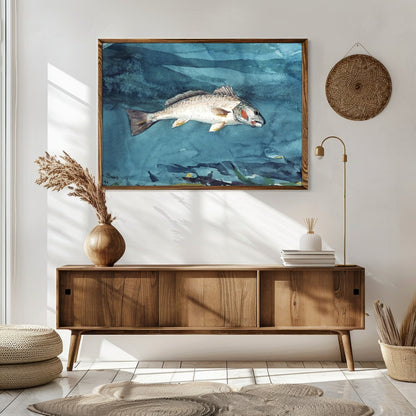 Immerse yourself in the tranquil beauty of marine life with this exquisite watercolor painting. The for Sitting Area