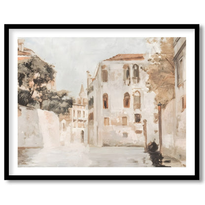 Immerse yourself in the tranquil charm of Venice with this exquisite wall art piece. Capturing a for nook