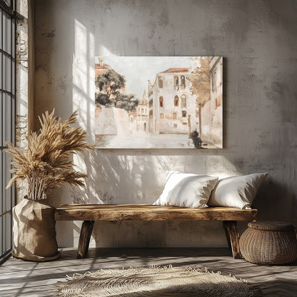 Immerse yourself in the tranquil charm of Venice with this exquisite wall art piece. Capturing a for Veranda