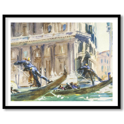 Experience the timeless elegance of Venice with this stunning watercolor painting capturing for area