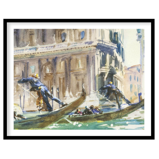 Experience the timeless elegance of Venice with this stunning watercolor painting capturing for area