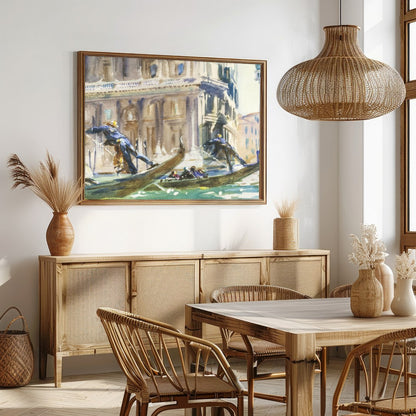 Experience the timeless elegance of Venice with this stunning watercolor painting capturing for Dining