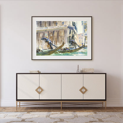 Experience the timeless elegance of Venice with this stunning watercolor painting capturing for Foyer