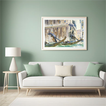 Experience the timeless elegance of Venice with this stunning watercolor painting capturing for Hall