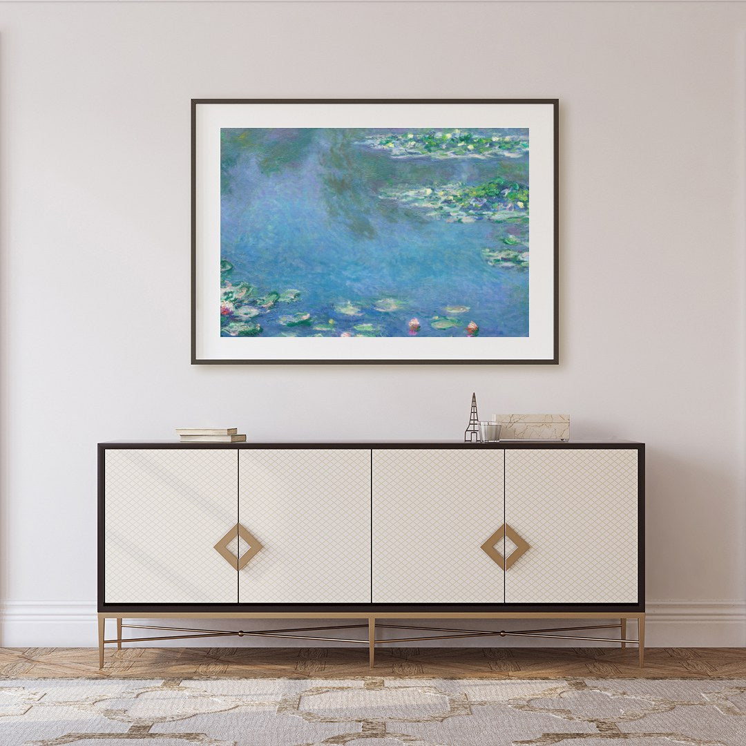 Capture the tranquil beauty of serene waters with this impressionist piece featuring delicate water for Foyer