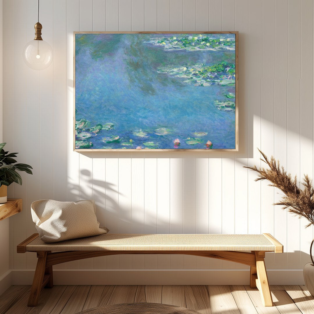 Capture the tranquil beauty of serene waters with this impressionist piece featuring delicate water for Hallway