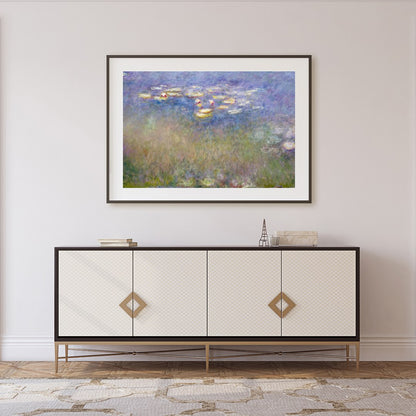 Immerse yourself in a tranquil escape with this impressionistic masterpiece depicting water lilies for Foyer