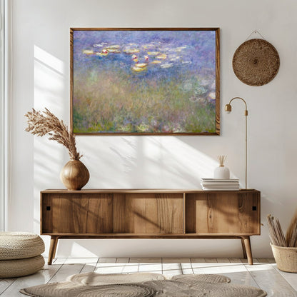 Immerse yourself in a tranquil escape with this impressionistic masterpiece depicting water lilies for Sitting Area