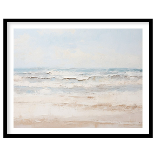 Immerse yourself in the tranquil embrace of 'Serenity at the Shoreline,' a captivating piece that for gallery
