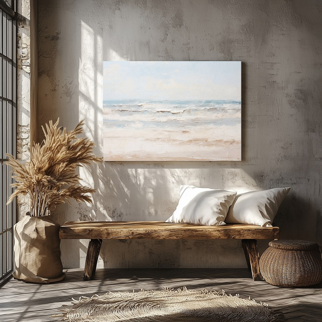Immerse yourself in the tranquil embrace of 'Serenity at the Shoreline,' a captivating piece that for Veranda