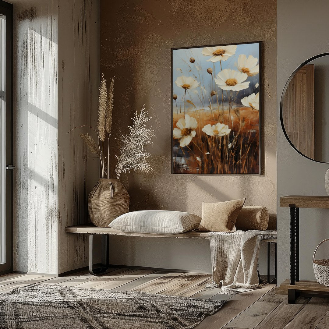 Elevate your living space with the 'Serenity Blooms' artwork, capturing the ethereal essence of for decor