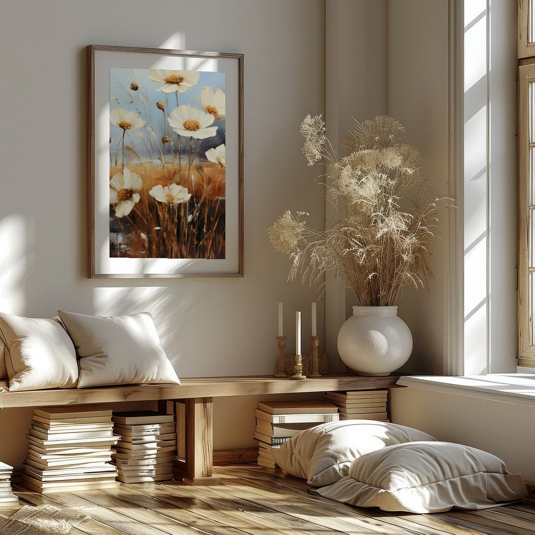 Elevate your living space with the 'Serenity Blooms' artwork, capturing the ethereal essence of for lovely-house