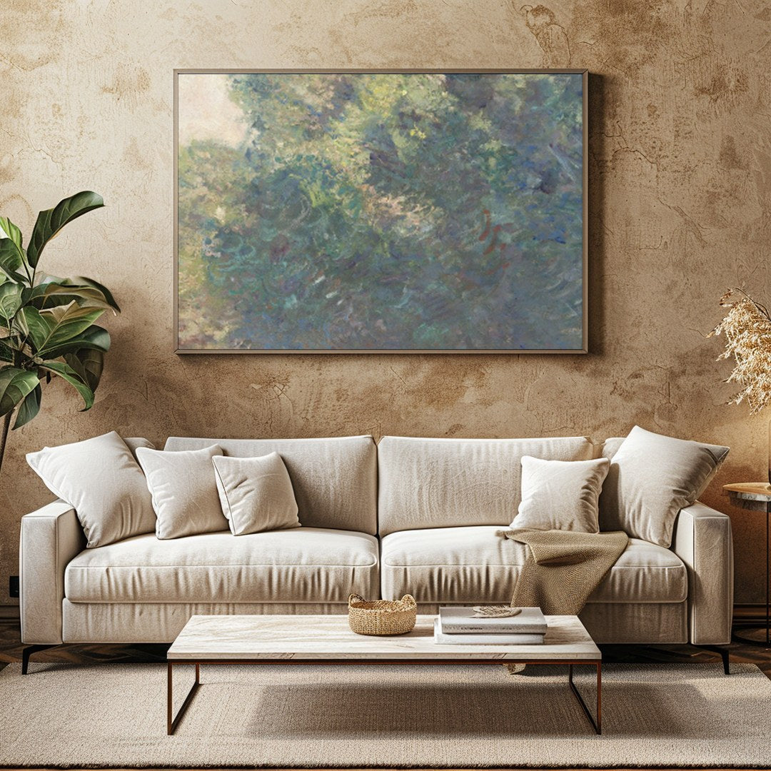 Capture the tranquil beauty of nature with this exquisite artwork, featuring lush greenery for Family Room