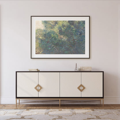Capture the tranquil beauty of nature with this exquisite artwork, featuring lush greenery for Foyer