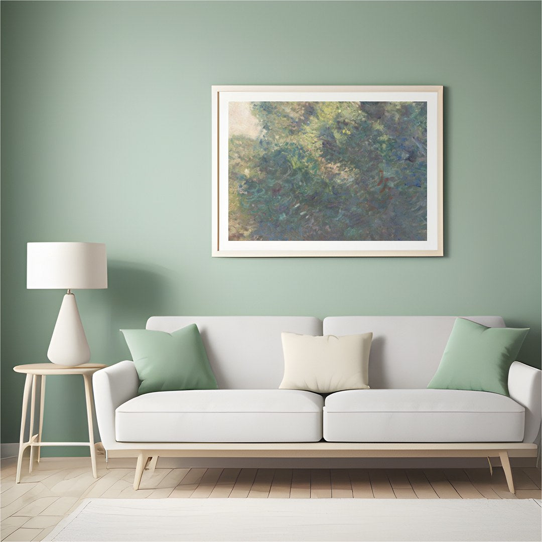 Capture the tranquil beauty of nature with this exquisite artwork, featuring lush greenery for Hall
