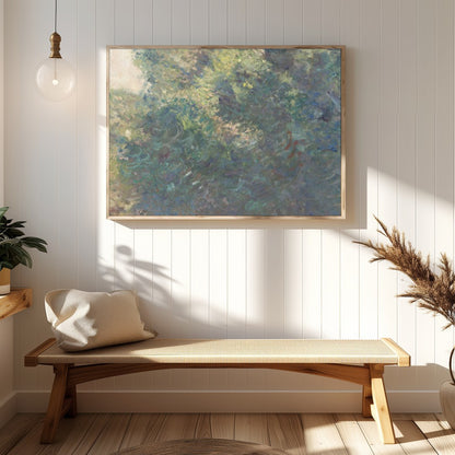 Capture the tranquil beauty of nature with this exquisite artwork, featuring lush greenery for Hallway