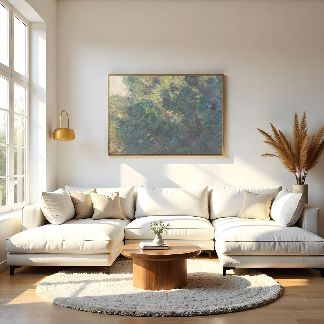 Capture the tranquil beauty of nature with this exquisite artwork, featuring lush greenery for Living Room
