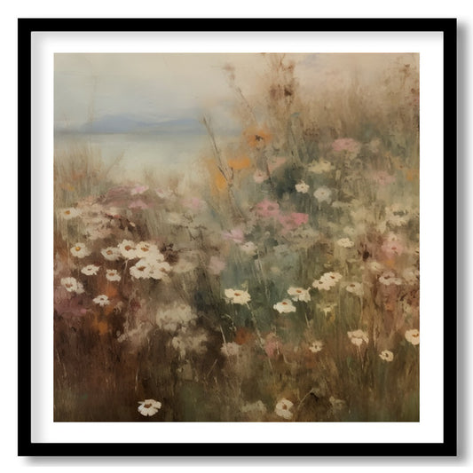 Immerse yourself in the tranquil beauty of nature with this dreamy meadow landscape artwork. for abode