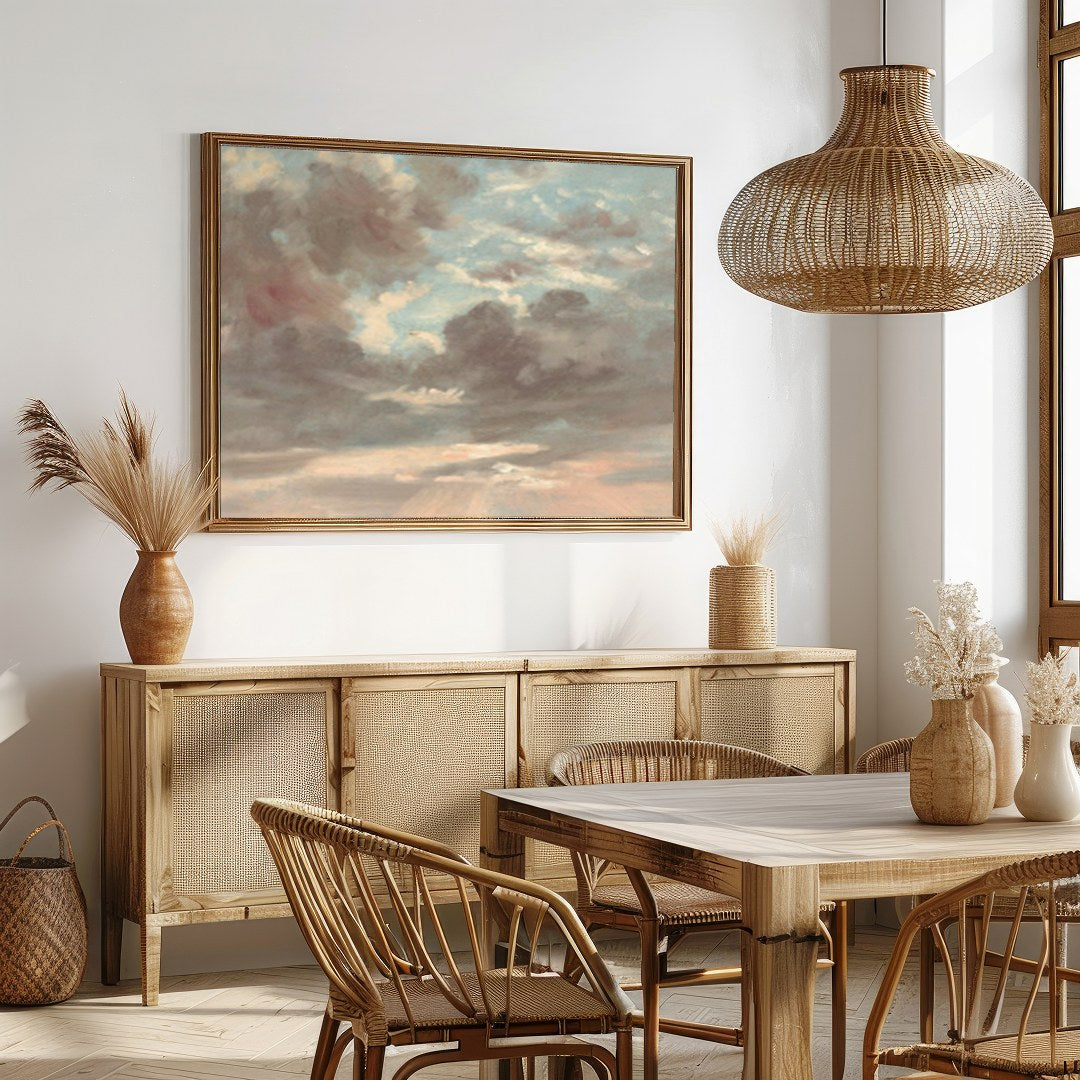 Transform your space with this exquisite cloudscape that captures the essence of serenity. Soft for Dining
