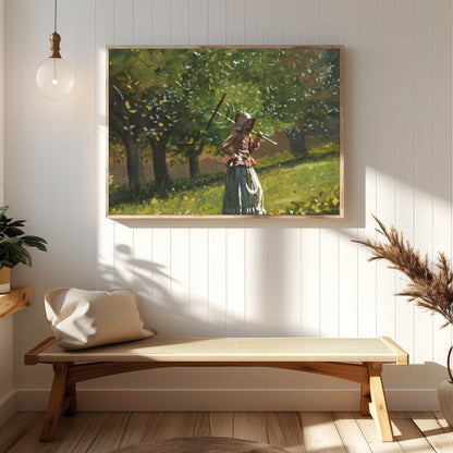 Experience the peaceful allure of 'Serenity in the Orchard,' a captivating watercolor painting that for Hallway
