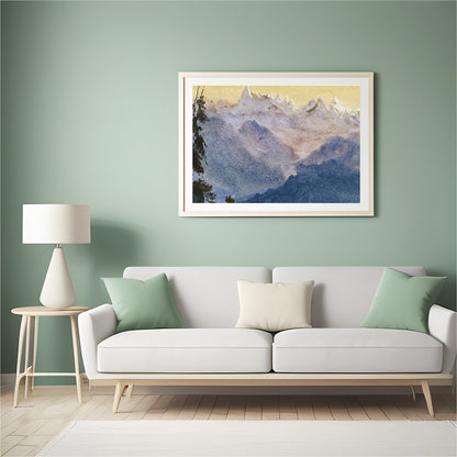 Immerse yourself in the tranquil beauty of 'Serenity in the Peaks,' a stunning depiction of for Hall