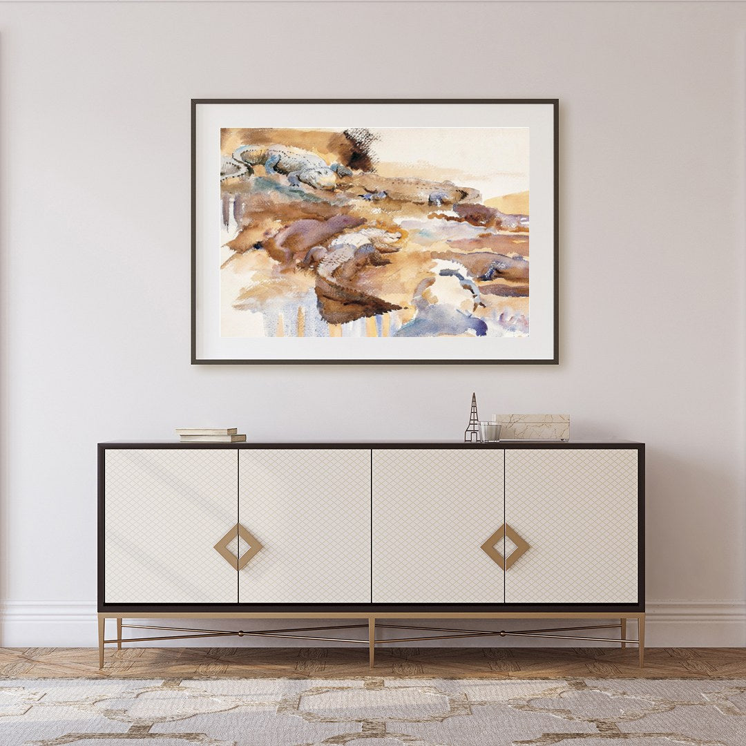 Immerse yourself in the tranquil beauty of nature with this exquisite watercolor artwork, capturing for Foyer