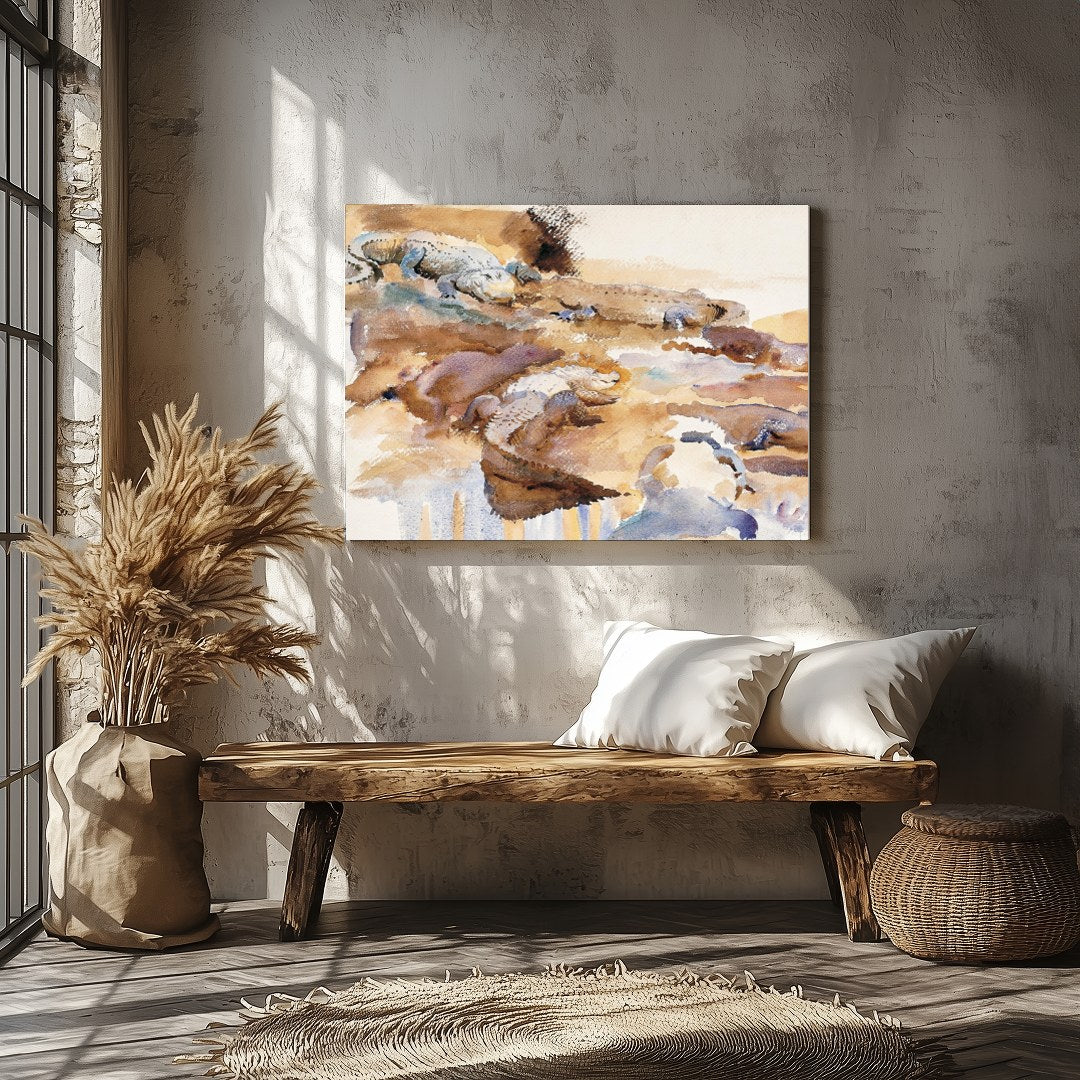 Immerse yourself in the tranquil beauty of nature with this exquisite watercolor artwork, capturing for Veranda