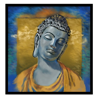 Immerse your space in tranquility with this serene depiction of the Buddha, capturing a peaceful for gallery