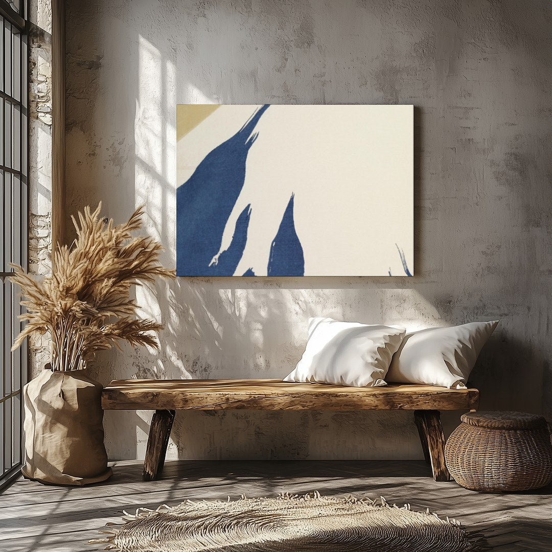 Capture the tranquil beauty of Mount Fuji with this minimalist artwork that combines soft beige and for Veranda