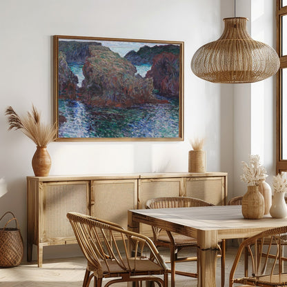 Immerse yourself in the calming beauty of 'Serenity of the Cliffs,' an exquisite piece that for Dining
