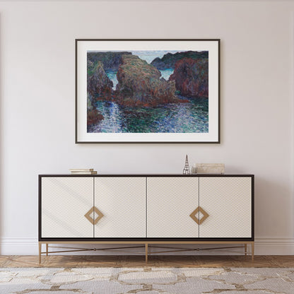 Immerse yourself in the calming beauty of 'Serenity of the Cliffs,' an exquisite piece that for Foyer