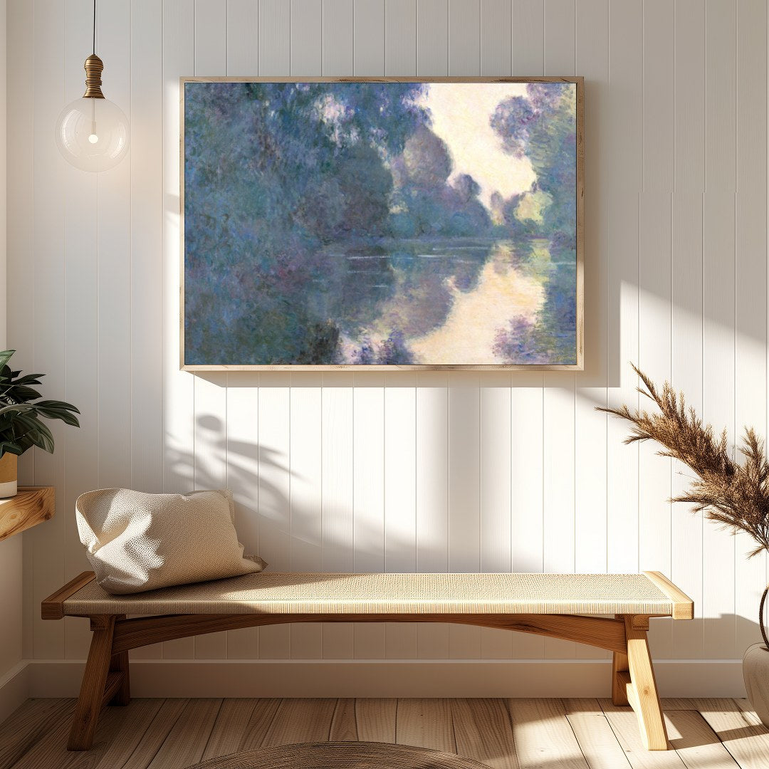 Immerse yourself in the tranquil beauty of 'Serenity on the Water,' a stunning artwork that for Hallway
