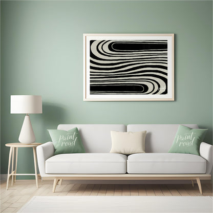 """Serpentine Flow"" captures the dynamic interplay of black and white, creating a mesmerizing visu… for living room