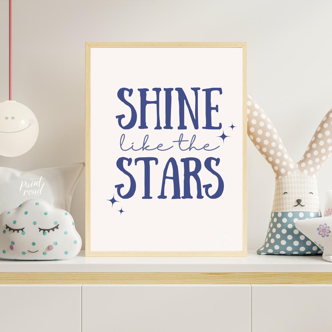 This inspiring and empowering poster delivers a powerful message: "SHINE like the STARS." The text … for nursery