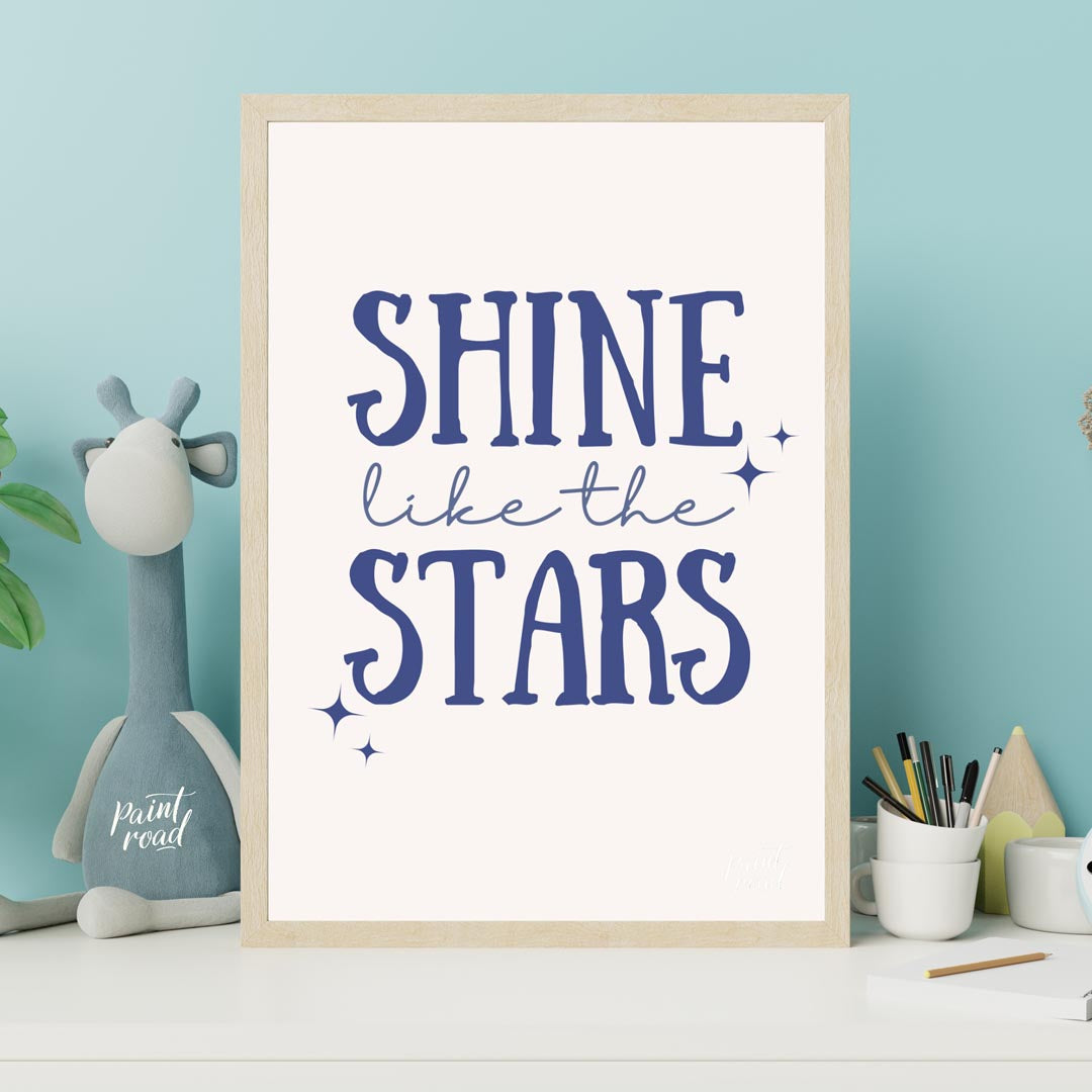 This inspiring and empowering poster delivers a powerful message: "SHINE like the STARS." The text … for nursery