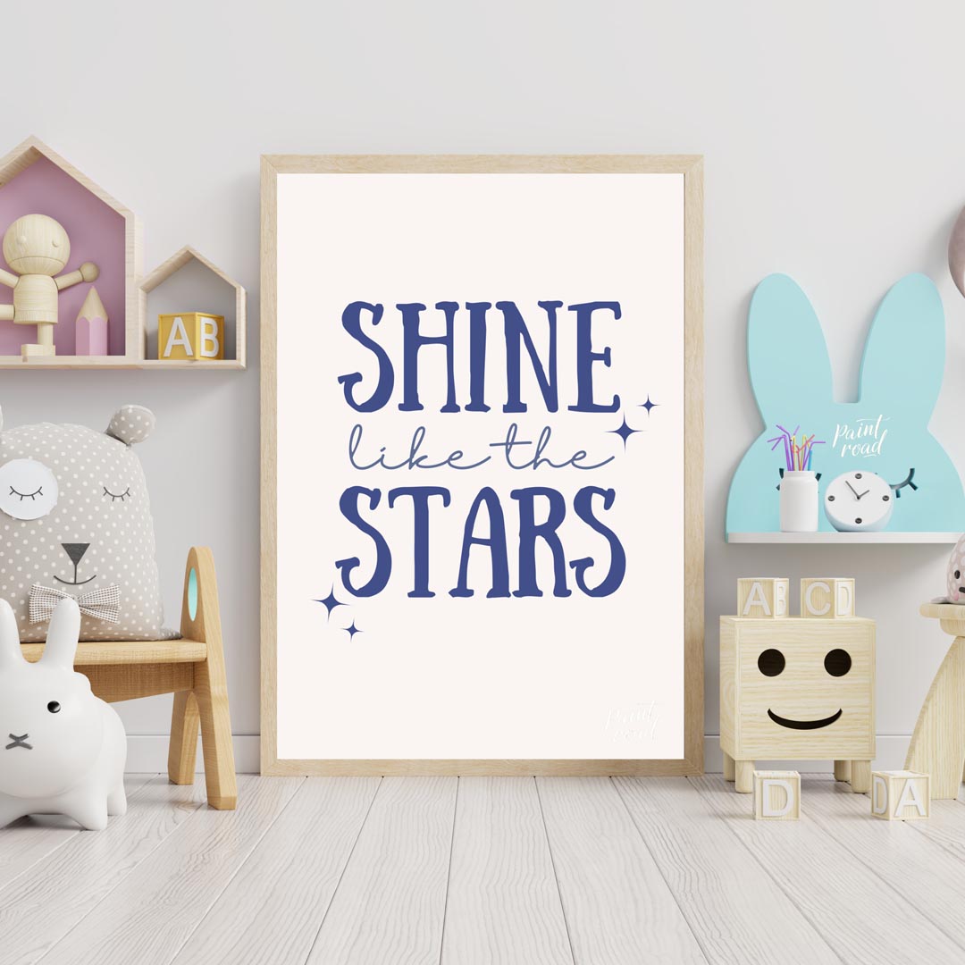 This inspiring and empowering poster delivers a powerful message: "SHINE like the STARS." The text … for nursery