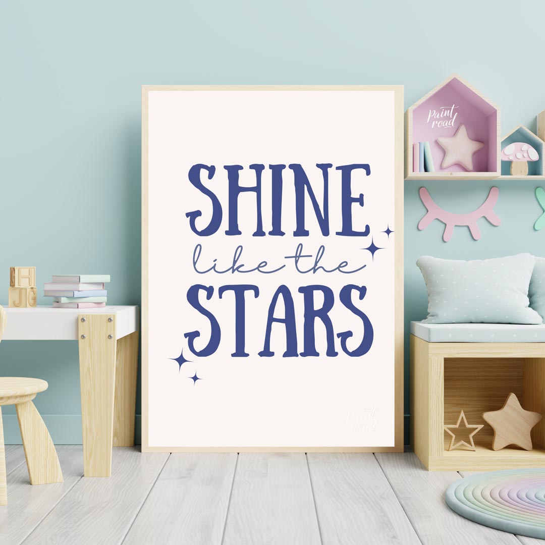 This inspiring and empowering poster delivers a powerful message: "SHINE like the STARS." The text … for nursery