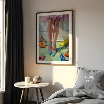 This beautiful painting playfully captures a moment of indecision amidst a colorful collection of f… for bedroom