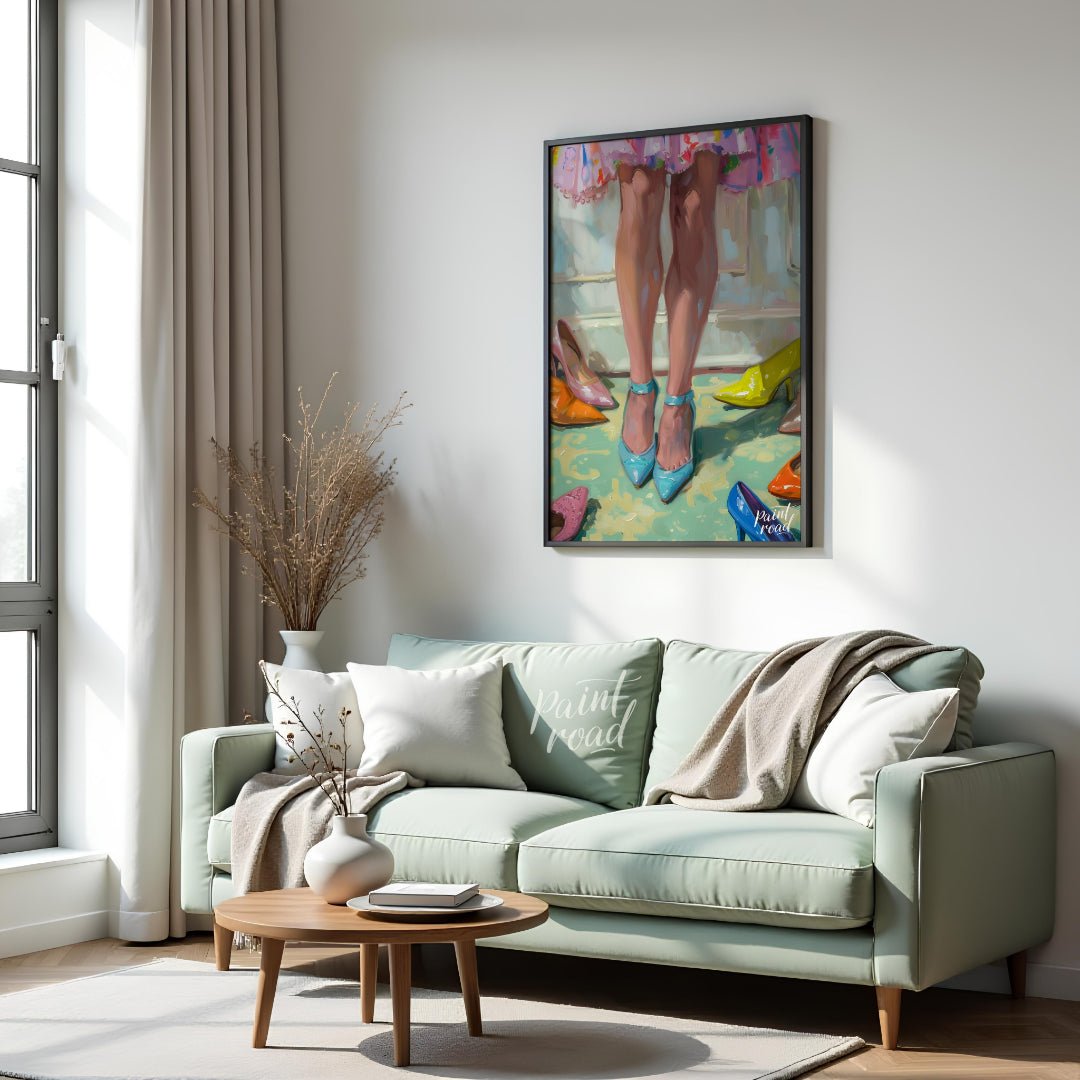 This beautiful painting playfully captures a moment of indecision amidst a colorful collection of f… for living room