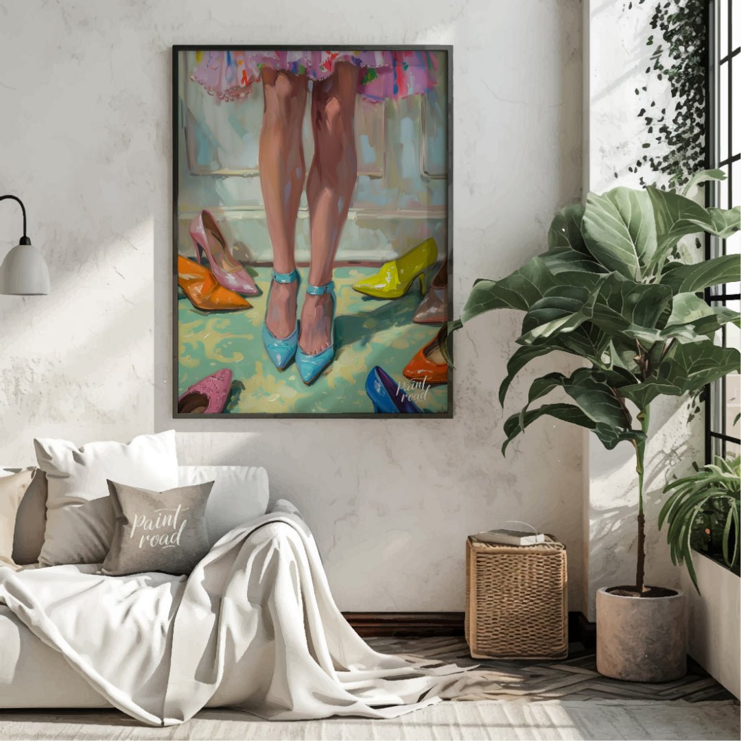 This beautiful painting playfully captures a moment of indecision amidst a colorful collection of f… for living room
