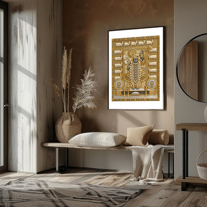 Embrace the divine presence of Shrinathji with this exquisite Pichwai art print, beautifully for office