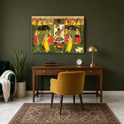 Immerse yourself in the divine elegance of Shrinathji, beautifully captured in the rich tradition for Study