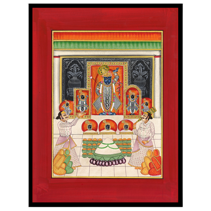 Immerse in the vibrant spirituality of Shrinathji's Annakut celebration, where devotion meets for abode