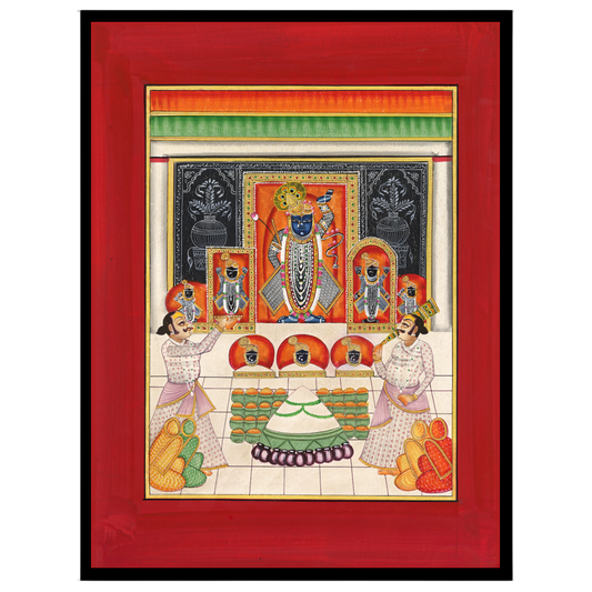 Immerse in the vibrant spirituality of Shrinathji's Annakut celebration, where devotion meets for abode