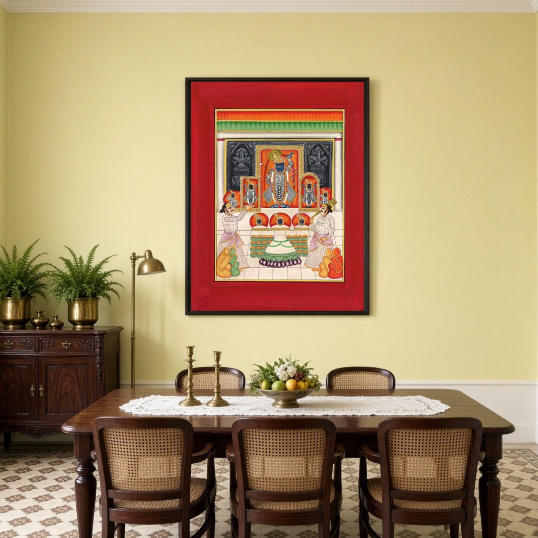 Immerse in the vibrant spirituality of Shrinathji's Annakut celebration, where devotion meets for Dining