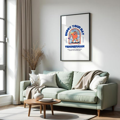Add a splash of positivity and personality to your space with this vibrant and playful wall art tit… for living room
