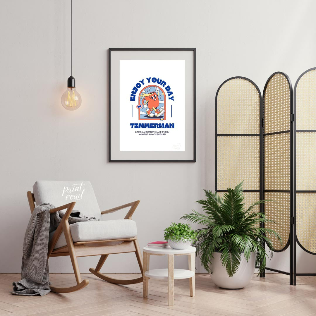 Add a splash of positivity and personality to your space with this vibrant and playful wall art tit… for living room