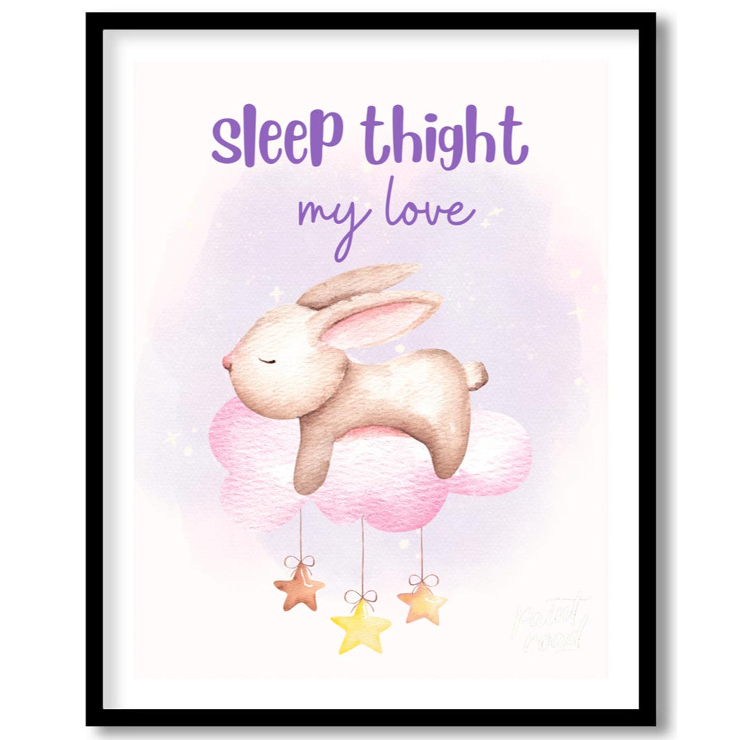 "This charming poster with the typo ""Sleep thight my love"" (instead of ""tight"") exudes cozy, im… for house